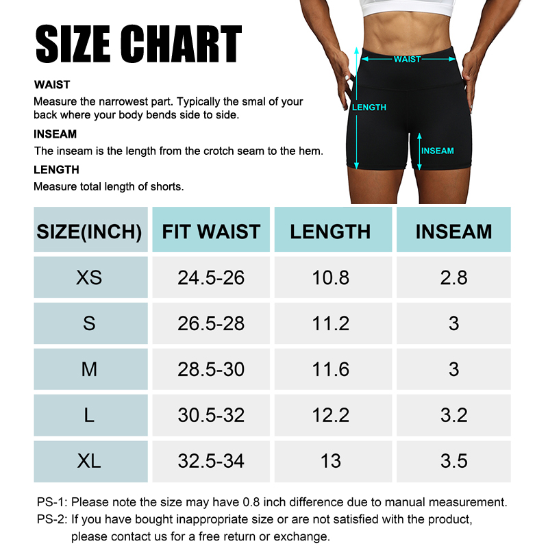 TELALEO Lot De 5 Shorts De Volleyball De 7,6 Cm En élasthanne Pour Femme - Short De Compression - Performance Pro - Noir, 5 Noir (7,6 Cm), Moyen